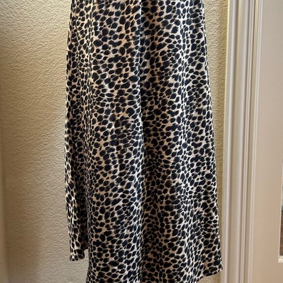 Jcrew Factory Midi Leopard Print Skirt - Size Large - Picture 4 of 6
